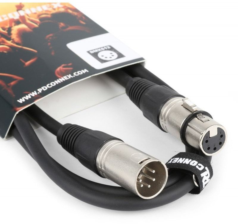 Kabel DMX PD Connex 5-pinowy XLR męski-żeński 1,5 m one size