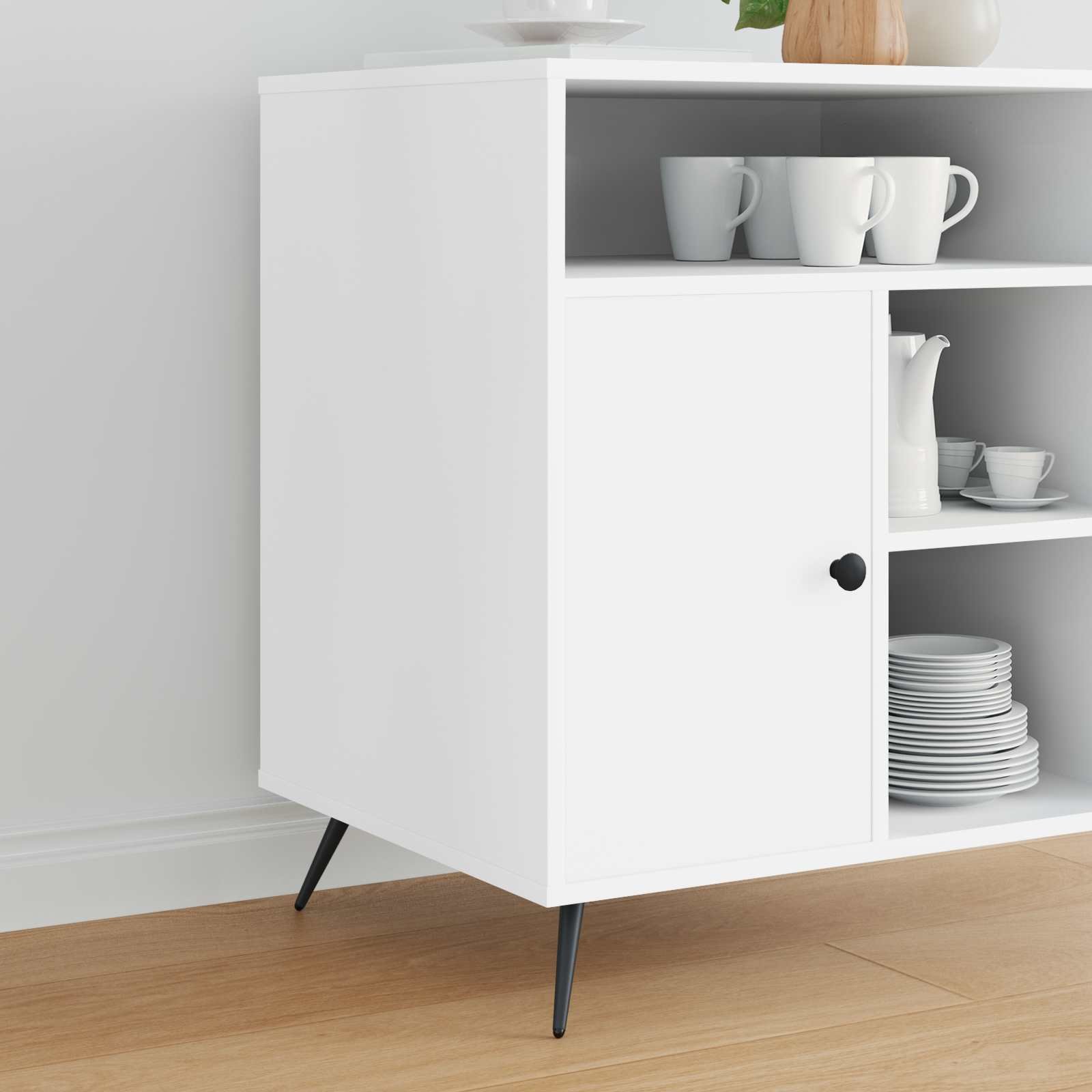 vidaXL Nogi Stojące 2 pcs Czarny 56 x 56 x 100 mm Żelazo