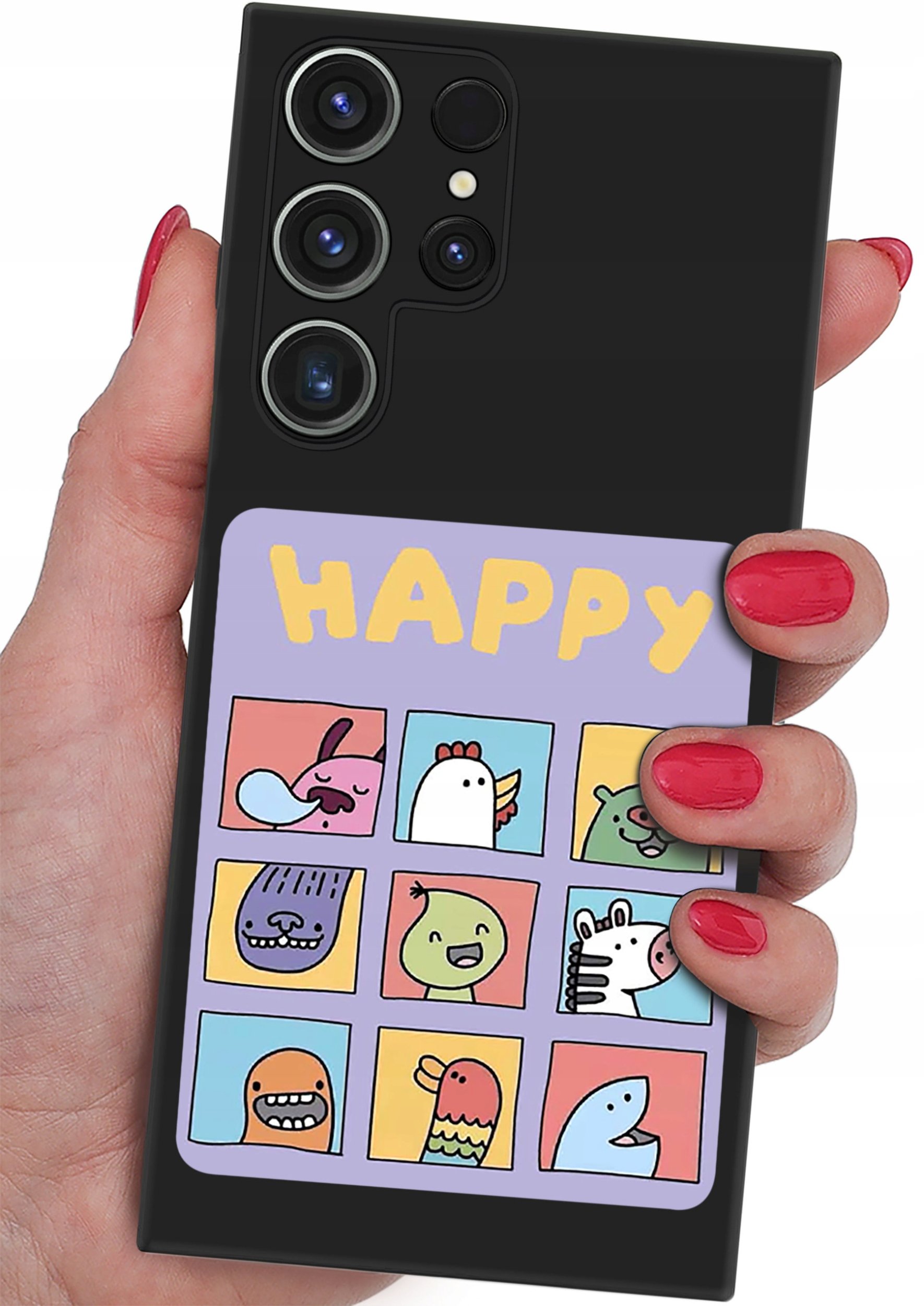 ETUI do Samsung Galaxy S24 Ultra CASE WZORY SOFT MATT PLECKI + SZKŁO 9H