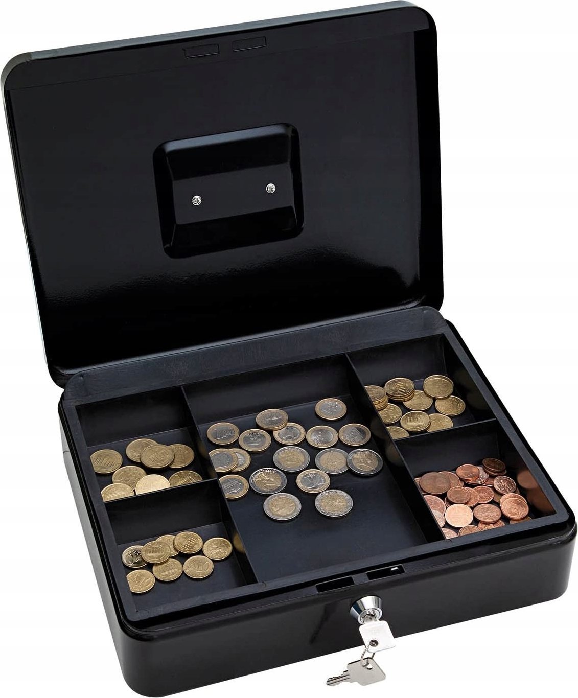 Korbi METALOWA KASETKA KASETA PIENIĄDZE KLUCZ SEJF SCHOWEK SKRYTKA 30x24x9 XXL