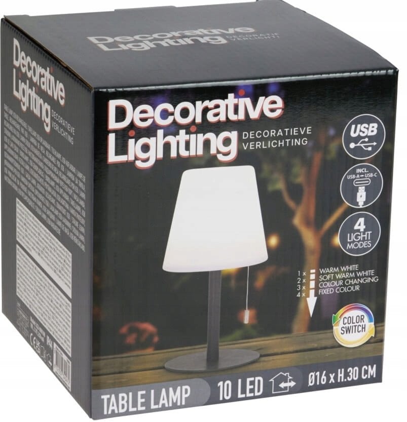 LAMPA ZMIENIAJĄCA KOLOR MATOWA CZARNY