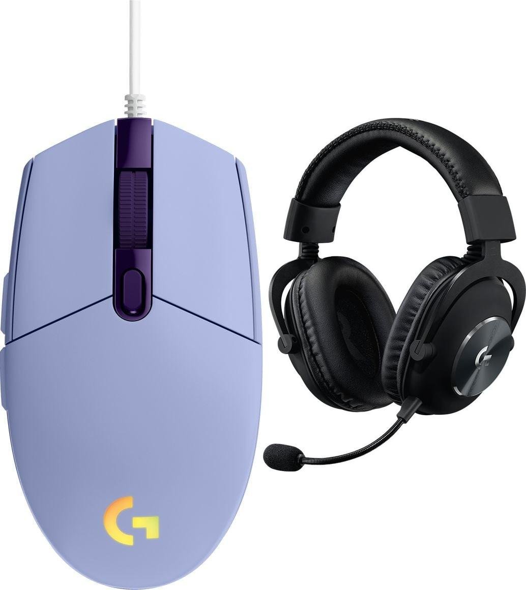 Mysz Logitech G102 Lightsync (910-005854) + G Pro X Czarne (981-000818)