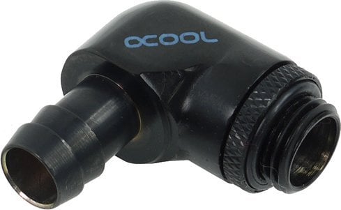 Alphacool Alphacool HF Anschluss gerade G1/4 Zoll AG auf 10mm ID, 90 Grad - schwarz