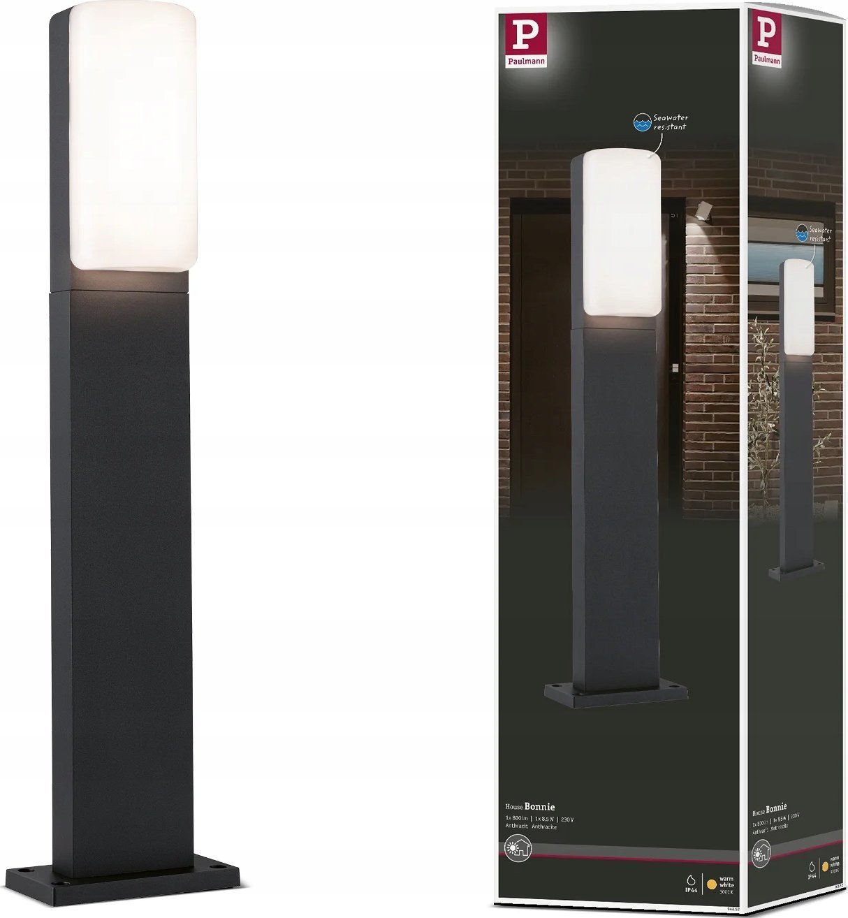Paulmann Oprawa ogrodowa BONNIE LED 8.5W 560lm 3000K IP44 230V antracyt aluminium