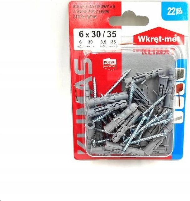 Wkręt-met BLISTER KOŁEK ROZP.TRÓJ.ROZP. 6X35 kod:B