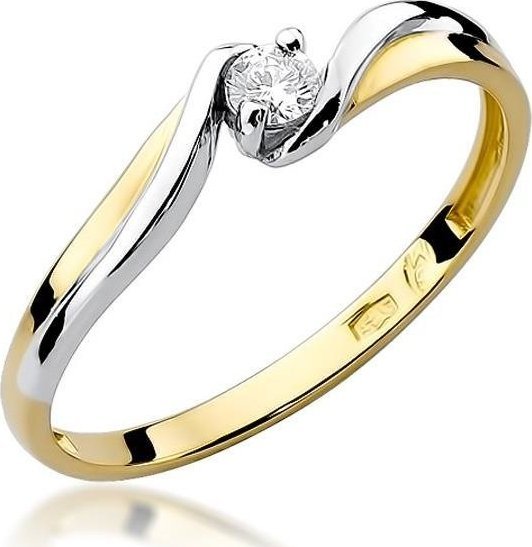 Best Diamonds złoty pierścionek z brylantem 0.08ct 22