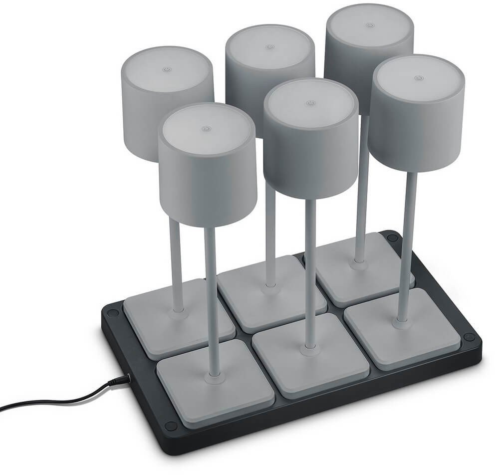 Nocna lampka Fernandez R54096677 LED 6W 2700-600K szara