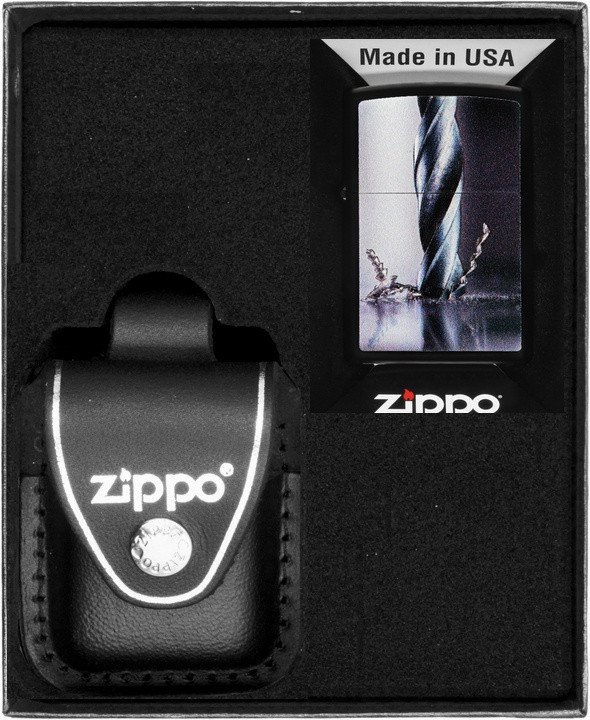 Zestaw ZIPPO Zapalniczka METAL DRILL DESIGN Prezentowy No3