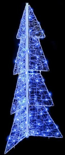 vidaXL Choinka z 100 diodami LED Niebieski 120 cm Akryl