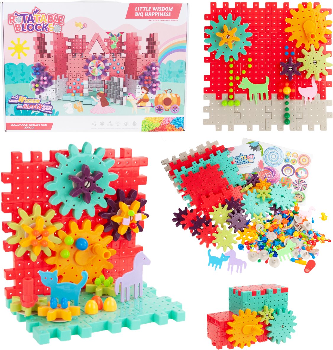 TG59945 ZESTAW KLOCKI KONSTRUKCYJNE RUCHOME ZĘBATKI 268 ELEMENTÓW EDUKACYJNE