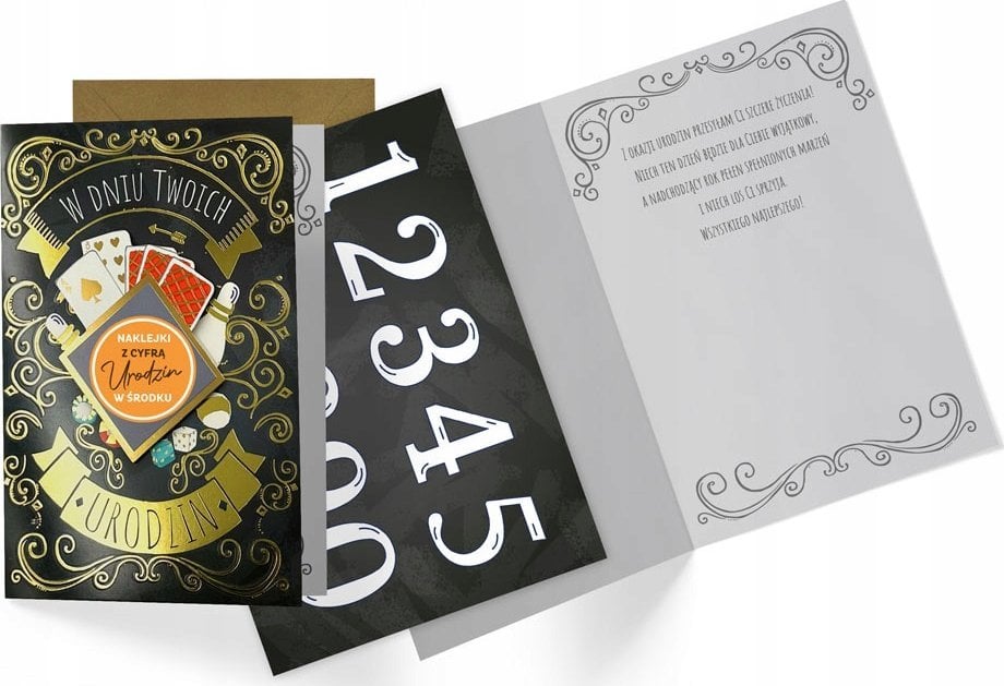 KUKARTKA Karnet B6 Urodziny (wymienne cyfry)