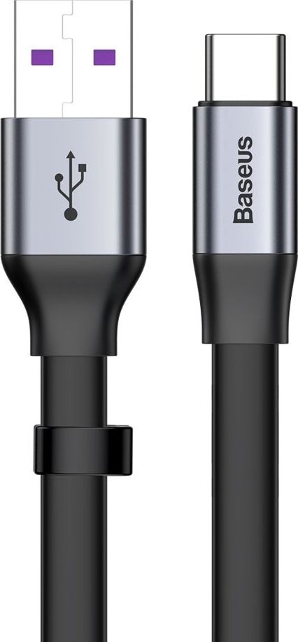 Kabel USB Baseus USB-A - USB-C 0.23 m Czarno-szary (6953156293427)