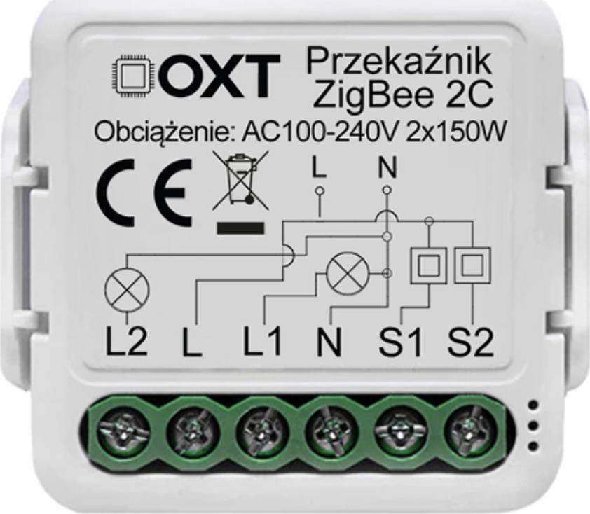 OXT Moduł OXT mini przekaźnik 2 obwody ZigBee TUYA