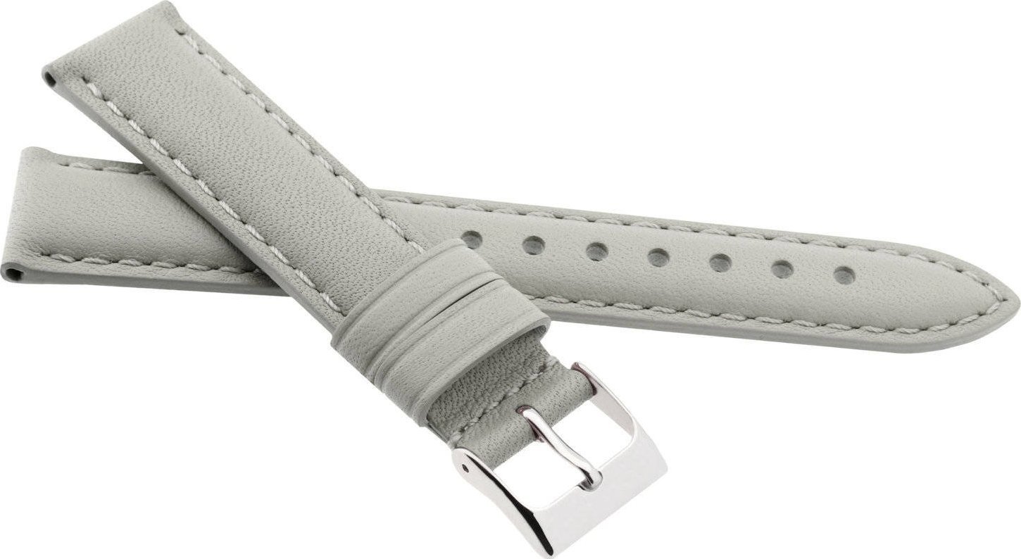 JVD Skórzany pasek do zegarka 12 mm JVD R41315-12 szary gołębi