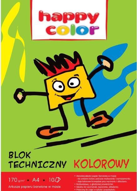 Happy Color Blok techniczny A4 10k kolorowy