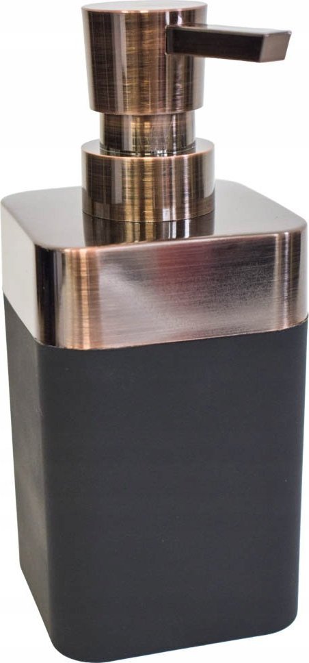 Dozownik do mydła Sepio Dozownik na mydło w płynie czarny do łazienki solidne wykonanie styl loft