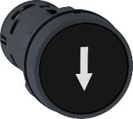 Schneider Electric Przycisk z samopowrotem czarny strzałka w dół biała 1Z (XB7NA21343)