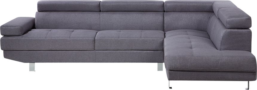 Beliani Narożnik lewostronny szary NORREA