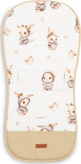 Sensillo WKŁADKA MUŚLINOWA DO WÓZKA - KRÓLICZKI BEŻOWY
