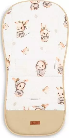 Sensillo WKŁADKA MUŚLINOWA DO WÓZKA - KRÓLICZKI BEŻOWY