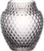 Leonardo Wazon szklany h 11cm szary POESIA - Leonardo