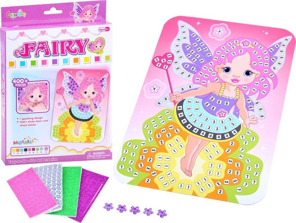 Jokomisiada Mozaika wyklejanka Wróżka naklejki ZA3274