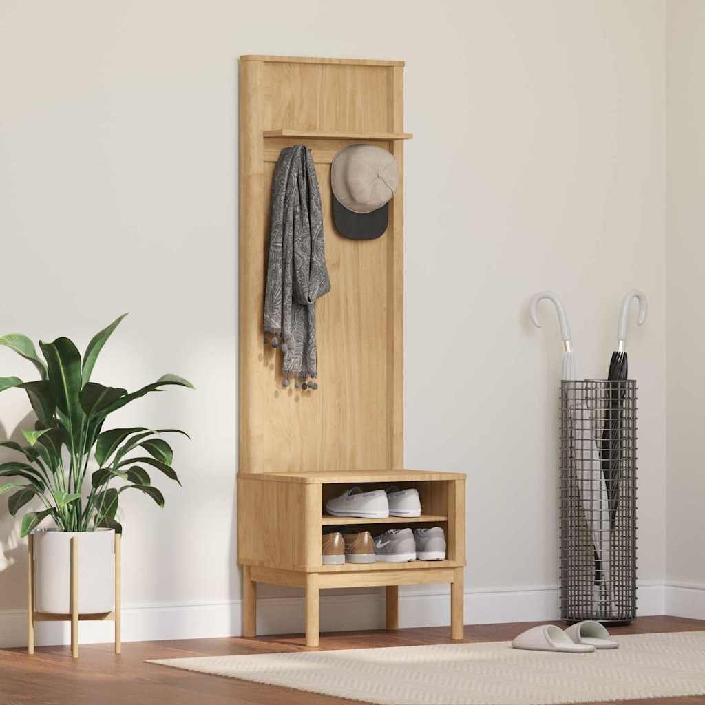 vidaXL Szafka do korytarza z półką FLORO Woskowy Brąz 50 x 40 x 158 cm