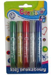 Astra Klej brokatowy w tubce 5 kolorĂłw