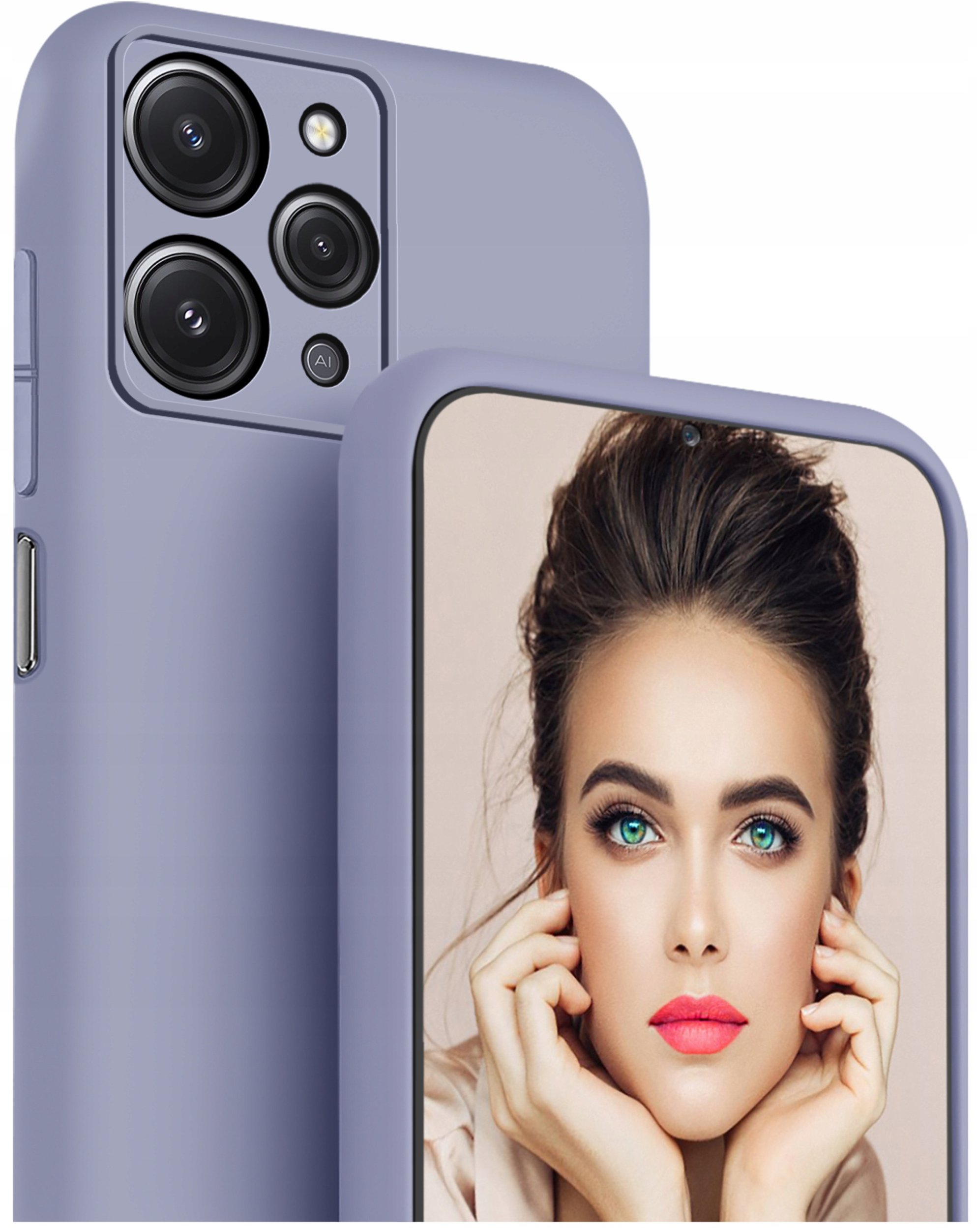 Etui do Xiaomi Redmi 12 4G Silicone ELASTYCZNE CASE + Szkło 9H