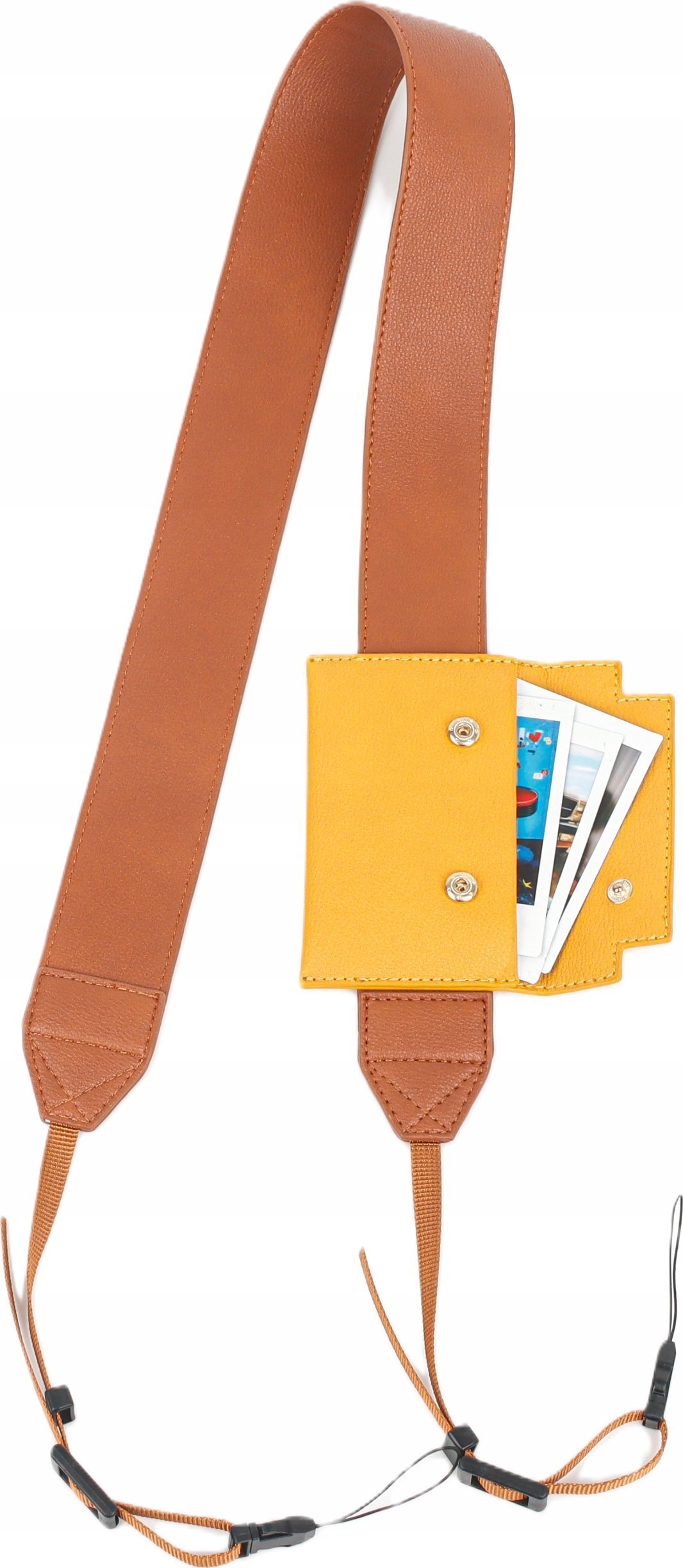 LoveInstant Pasek Na Szyję Ramię + Etui Zdjęcia Do Fuji Instax Mini 12 40 11 8 9 99 Evo / Brązowy