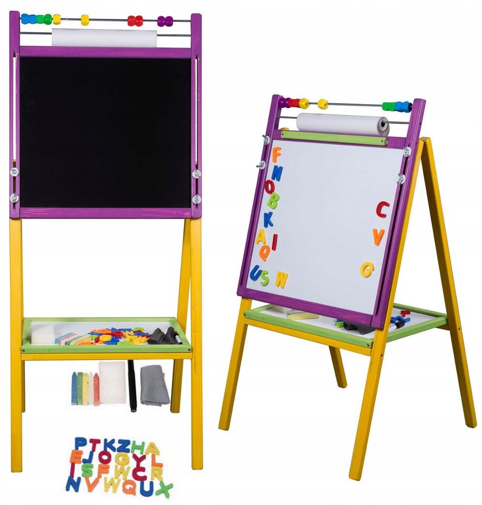 TABLICA KOLOROWA DWUSTRONNA Z ROLKĄ