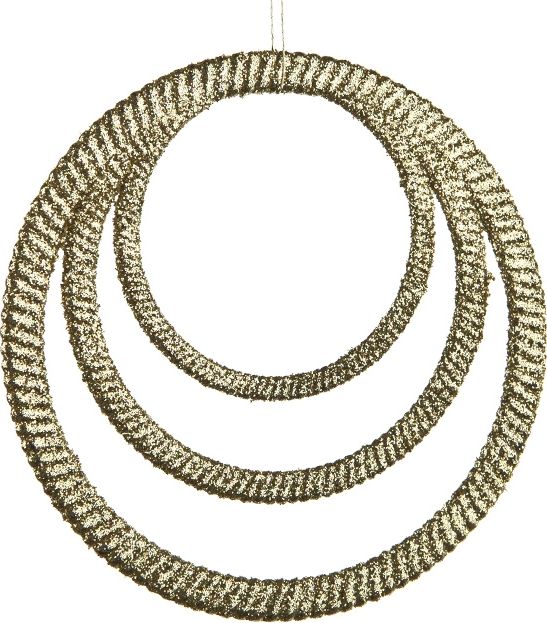 Witek Home 12x Ozdoba świąteczna złota kółko