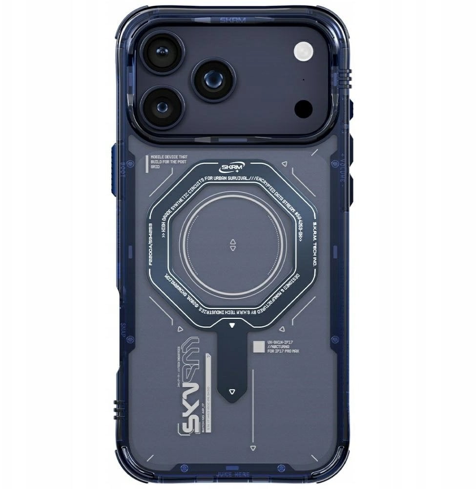 SKINARMA Etui Magma do iPhone 17 Pro Max Magnetic Charging niebieski