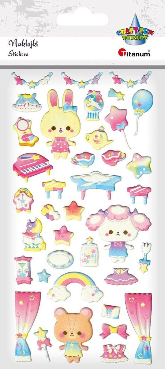 Titanum Naklejki wypukłe dla dziewczynki 38szt