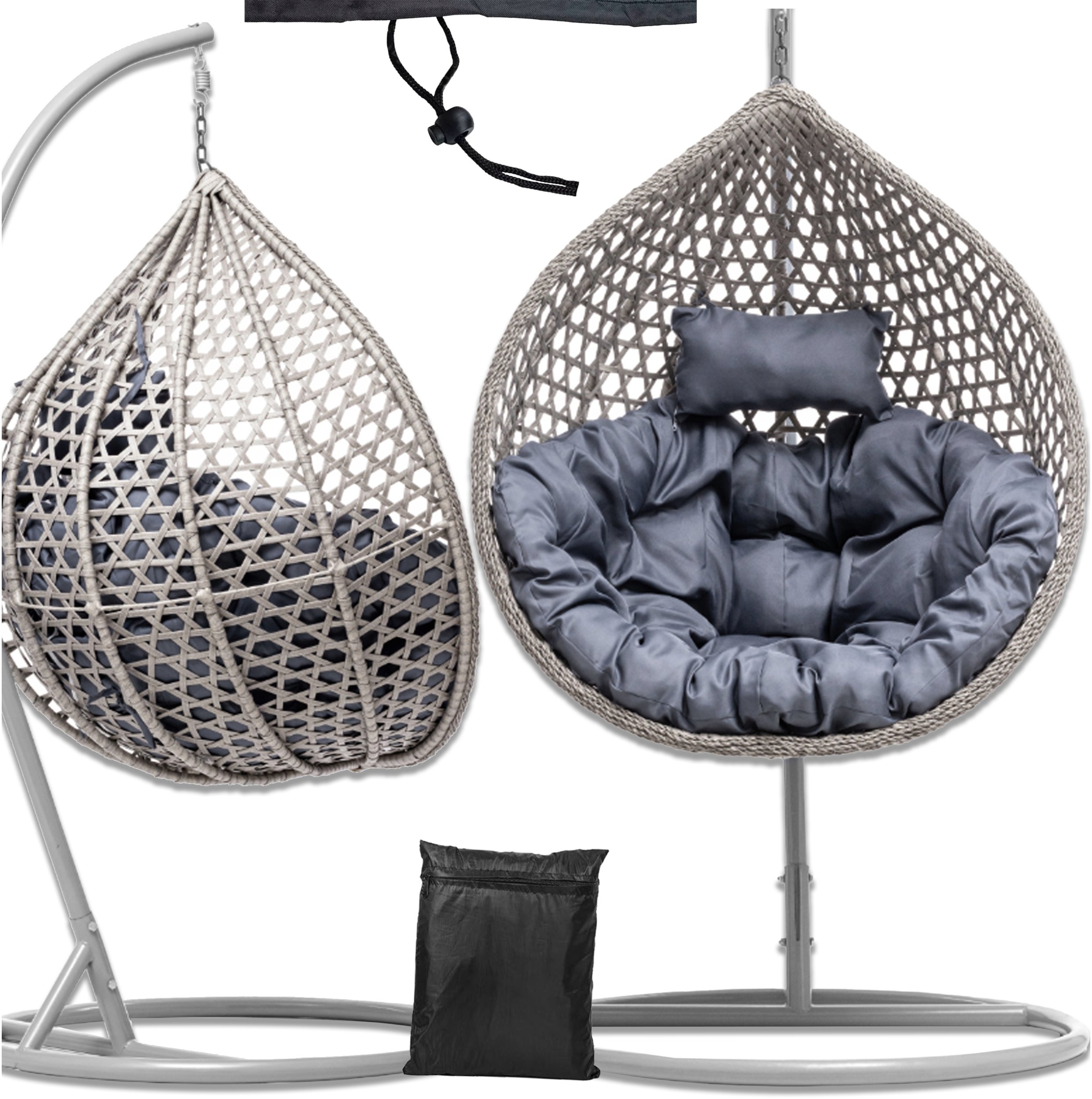 KOKON DARK GREY Z POKROWCEM KANZA