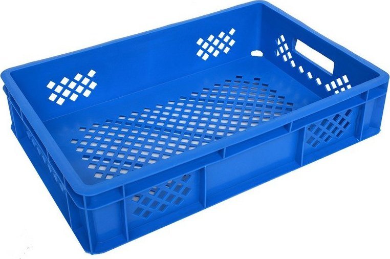 Artech Pojemnik transportowy EURO 130, ścianki i dno ażurowe, wym. 600 x 400 x 130 mm (Kolor niebieski)