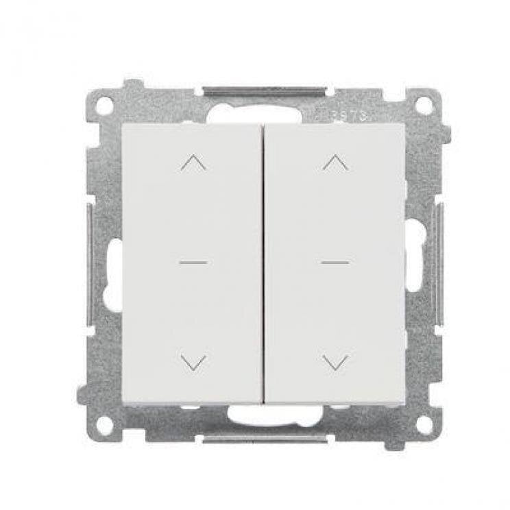 Kontakt-Simon Double roller switch three-position 1-0-2 (moduł) 10 A, 250 V~, quick connectors matowy jasnoszary TZW2.01/114