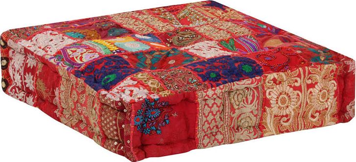 Elior Kwadratowa pufa patchwork - Tela 2X