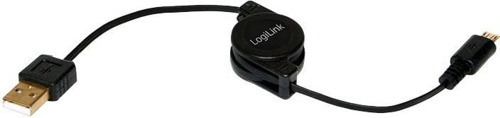 Kabel USB LogiLink USB-A - microUSB 0.75 m Czarny (CU0090)