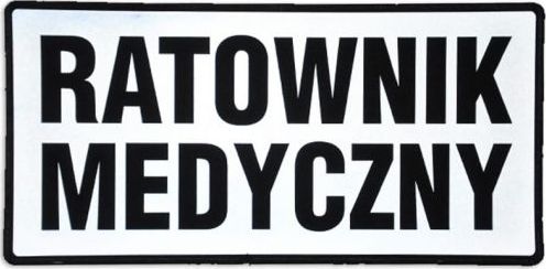 Polska Firma Emblemat RATOWNIK MEDYCZNY odblaskowy na rzepie 31 x 15 cm NOWY