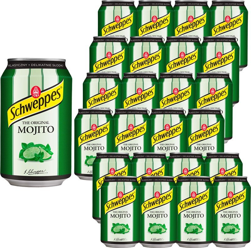 Schweppes Schweppes Mojito Napój gazowany 330 ml x 24 sztuki