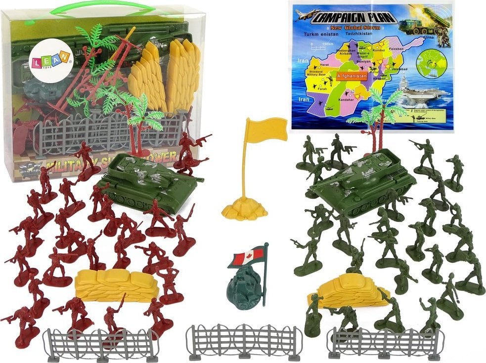 LeanToys Duży Zestaw Militarny Wojskowy Żołnierze Czołgi LEAN Toys