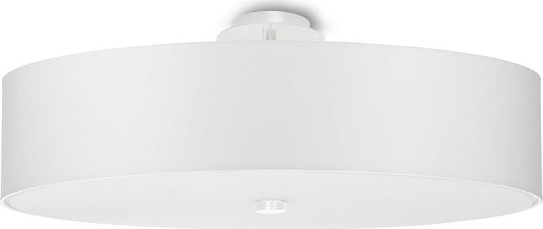 Lampa sufitowa Lumes Biały minimalistyczny plafon z abażurem 50 cm - EX662-Skalo