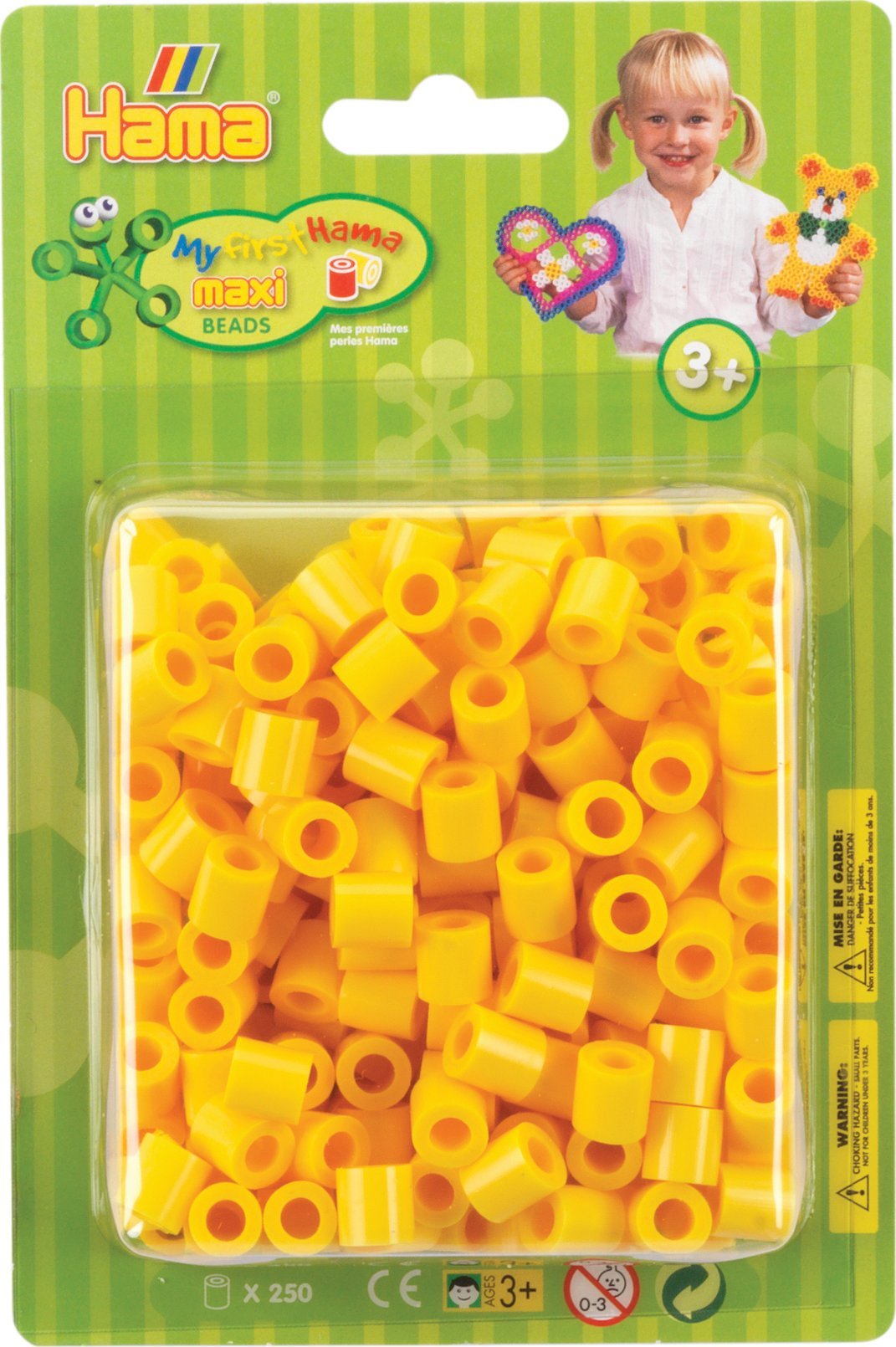 Hama Beads Hama maxi perler i blister 250stk. gul