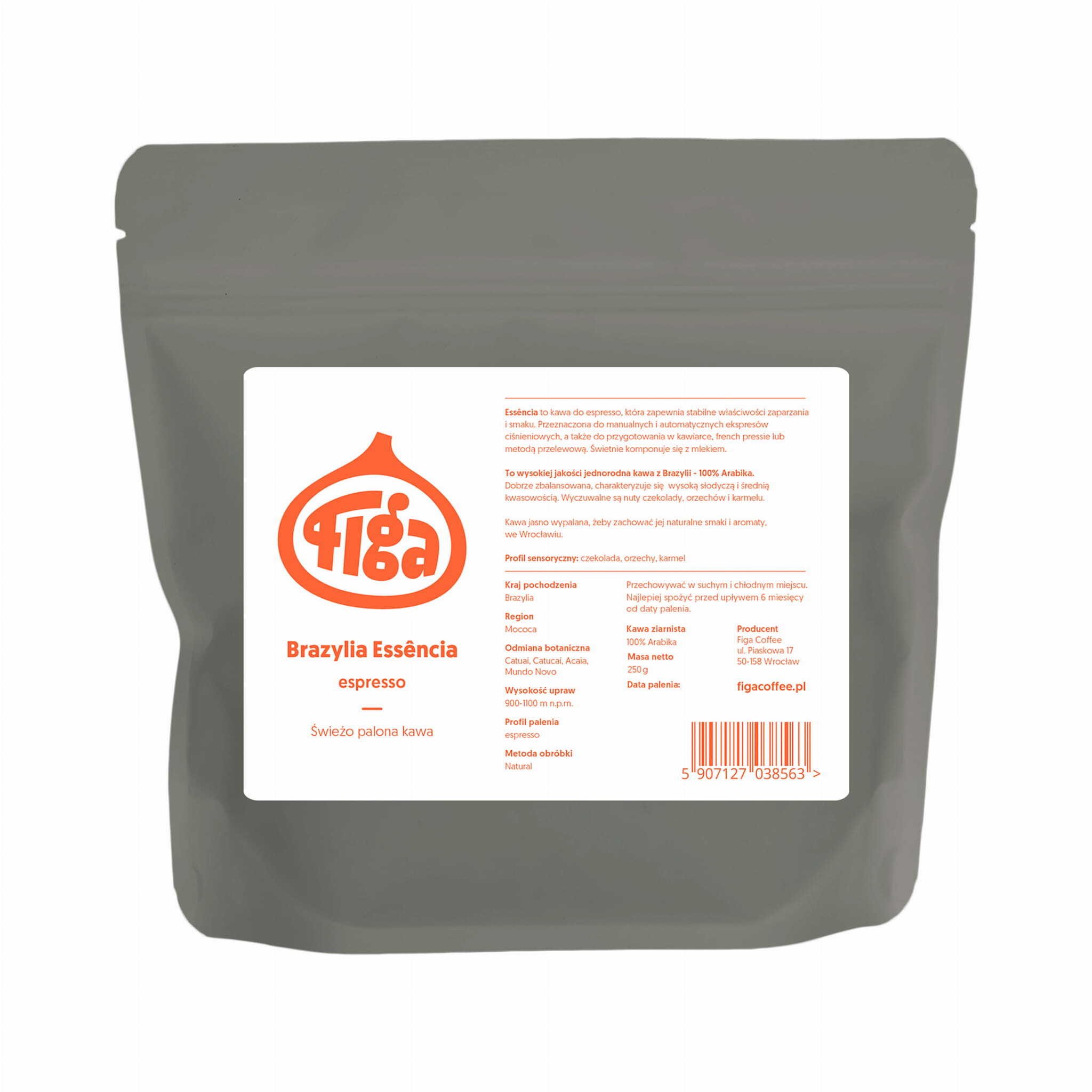 Kawa ziarnista Figa Coffee Brazylia Essencia Espresso 250 g
