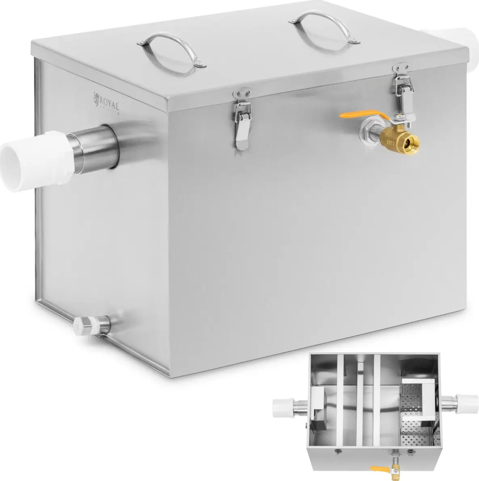 Royal Catering Separator oddzielacz tłuszczu gastronomiczny podzlewowy 40 l Separator oddzielacz tłuszczu gastronomiczny podzlewowy 40 l