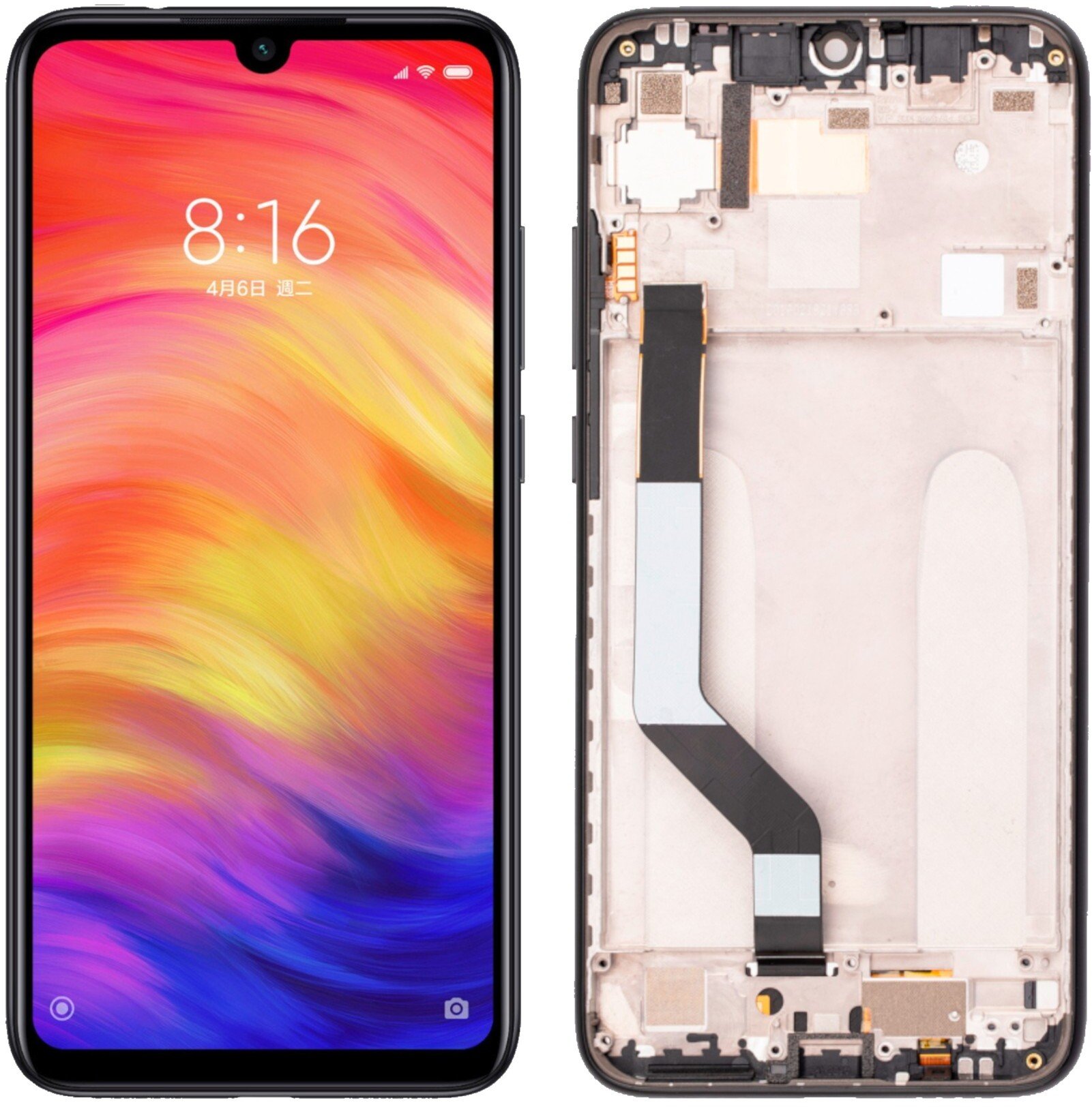 Wyświetlacz do Xiaomi Redmi Note 7 LCD M1901F7G Ekran Czarny Ramka