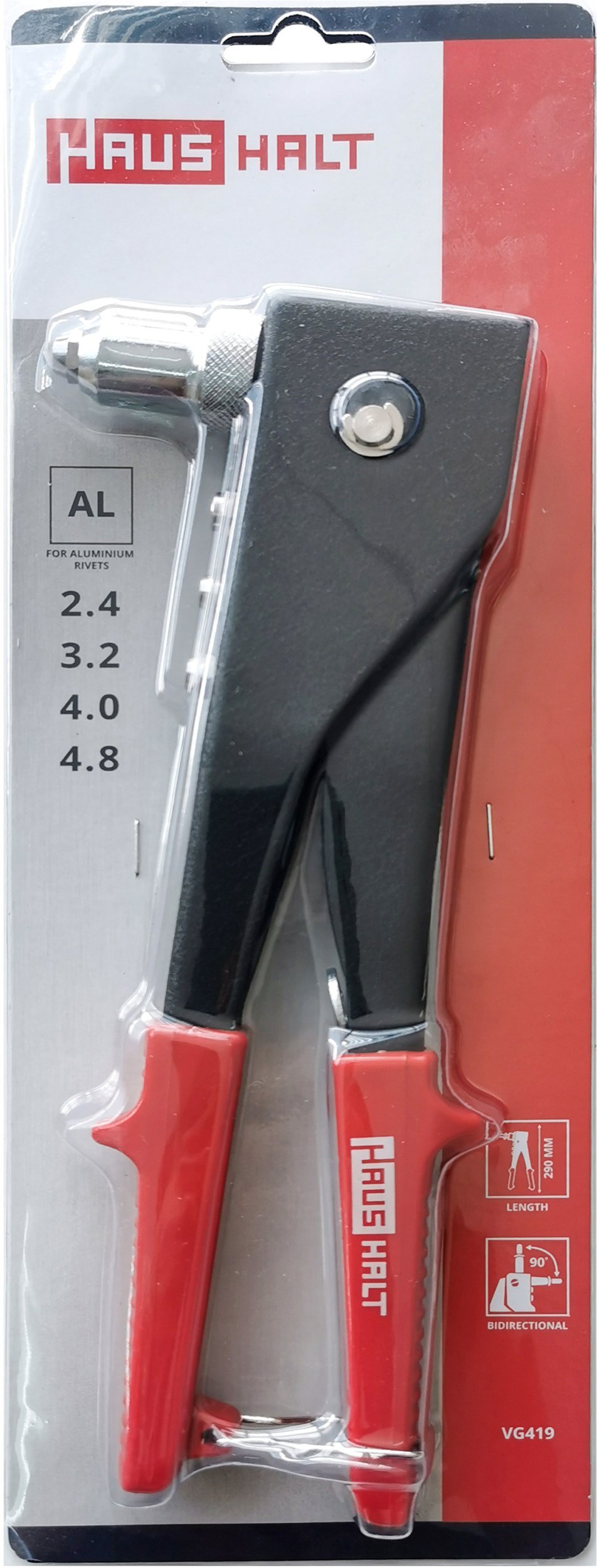 HAND RIVETER 250MM.BIDIRECTIONAL