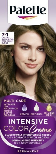 Schwarzkopf Palette Intensive Color Creme Krem koloryzujący nr 7-1 Chłodny Średni Blond 1op.