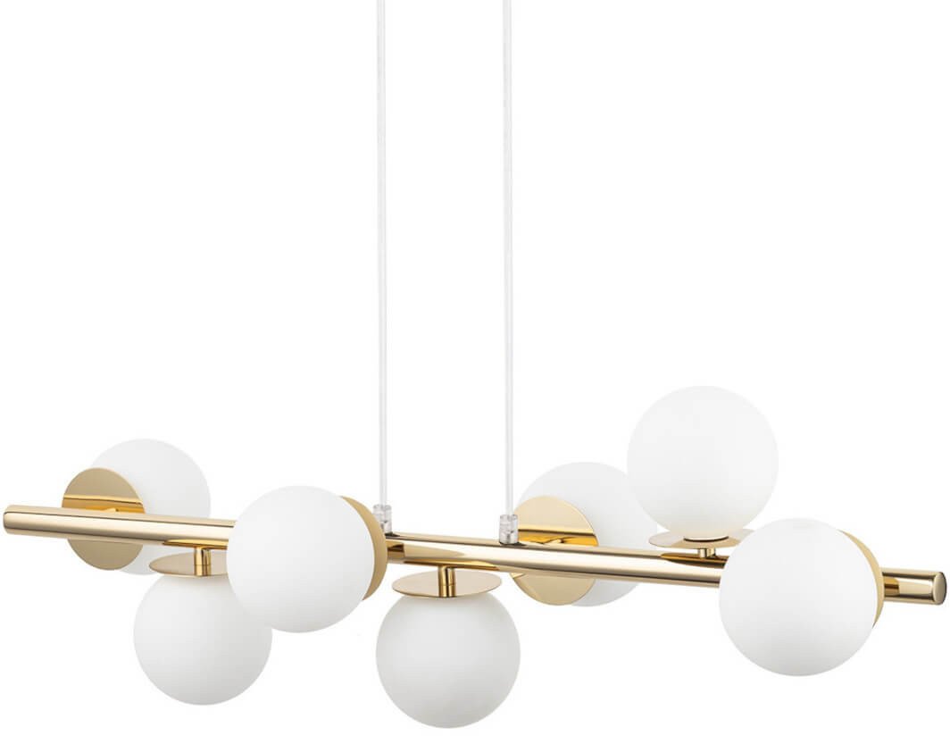 Lampa zwisająca do salonu Avola 40796 Sigma bubble biała złota